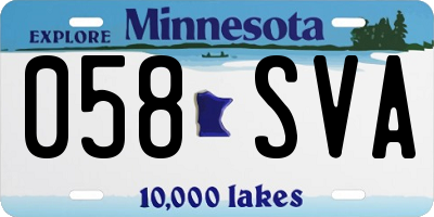 MN license plate 058SVA