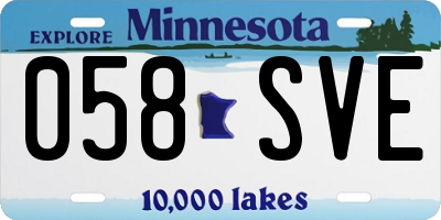 MN license plate 058SVE