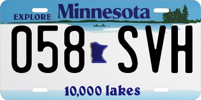 MN license plate 058SVH