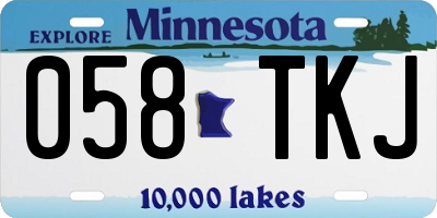 MN license plate 058TKJ