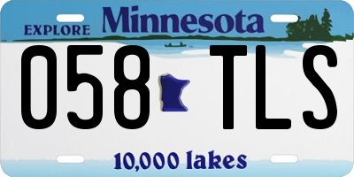 MN license plate 058TLS