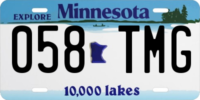MN license plate 058TMG