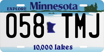 MN license plate 058TMJ