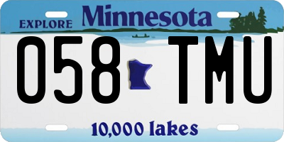 MN license plate 058TMU