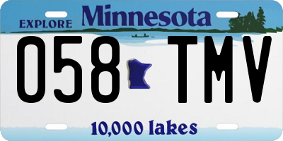 MN license plate 058TMV