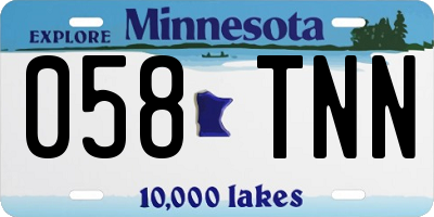 MN license plate 058TNN