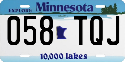 MN license plate 058TQJ