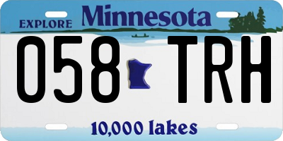 MN license plate 058TRH