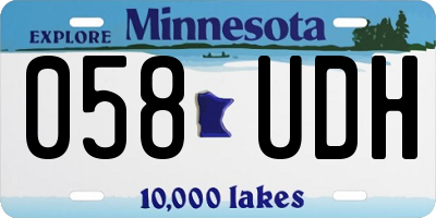 MN license plate 058UDH
