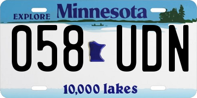 MN license plate 058UDN