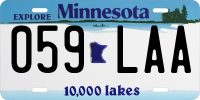 MN license plate 059LAA