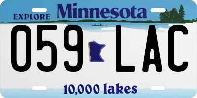 MN license plate 059LAC