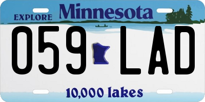 MN license plate 059LAD