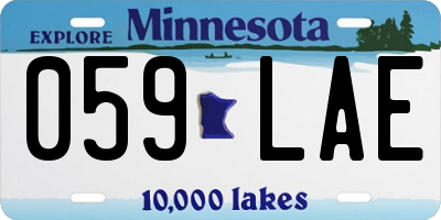 MN license plate 059LAE