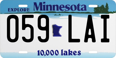 MN license plate 059LAI