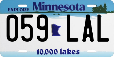 MN license plate 059LAL