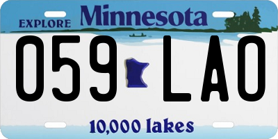 MN license plate 059LAO
