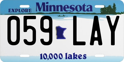 MN license plate 059LAY
