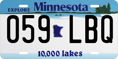 MN license plate 059LBQ