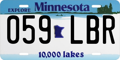 MN license plate 059LBR