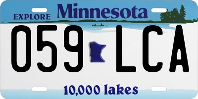 MN license plate 059LCA