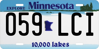 MN license plate 059LCI