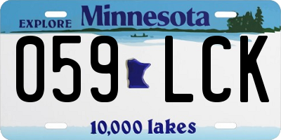 MN license plate 059LCK