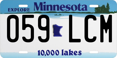 MN license plate 059LCM