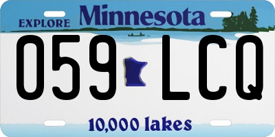 MN license plate 059LCQ