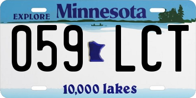 MN license plate 059LCT