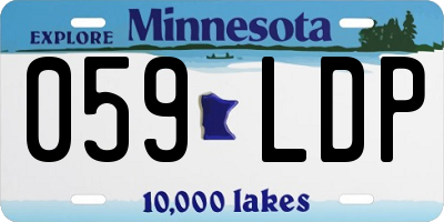 MN license plate 059LDP