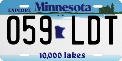 MN license plate 059LDT