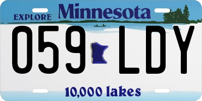 MN license plate 059LDY