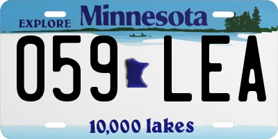 MN license plate 059LEA