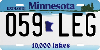MN license plate 059LEG