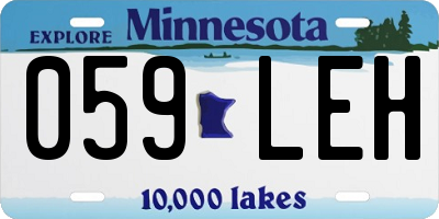 MN license plate 059LEH