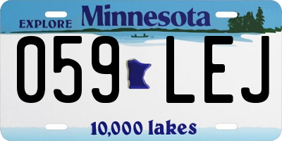 MN license plate 059LEJ