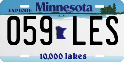 MN license plate 059LES