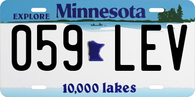 MN license plate 059LEV