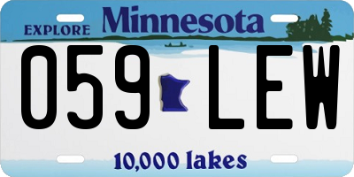 MN license plate 059LEW