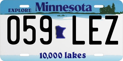 MN license plate 059LEZ