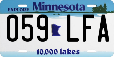 MN license plate 059LFA