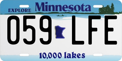 MN license plate 059LFE