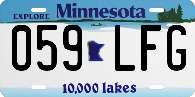 MN license plate 059LFG