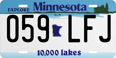 MN license plate 059LFJ