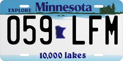 MN license plate 059LFM