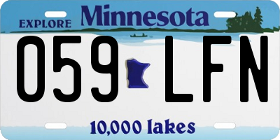 MN license plate 059LFN