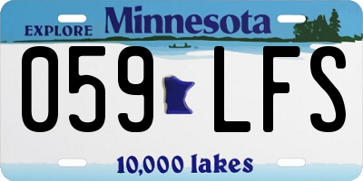 MN license plate 059LFS