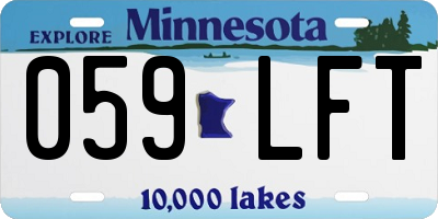 MN license plate 059LFT