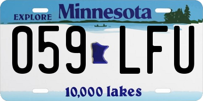MN license plate 059LFU